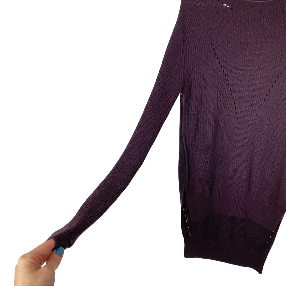 Lululemon Seva Sweater Womens Size XS 2 Burgundy Red Merino Wool Pullover Crew